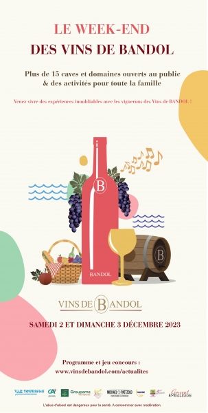  Le Week-end des Vins de Bandol- Le 02 et  03 décembre 2023